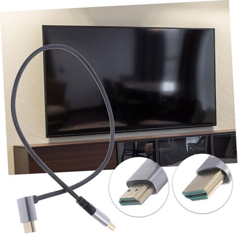 jojofuny 8k High-Definition Video Cable Male to Male Upward Angle 1m, Monitor and Laptop Connector, Tv Accessory for High-Resolution Display Devices in Saudi Arabia