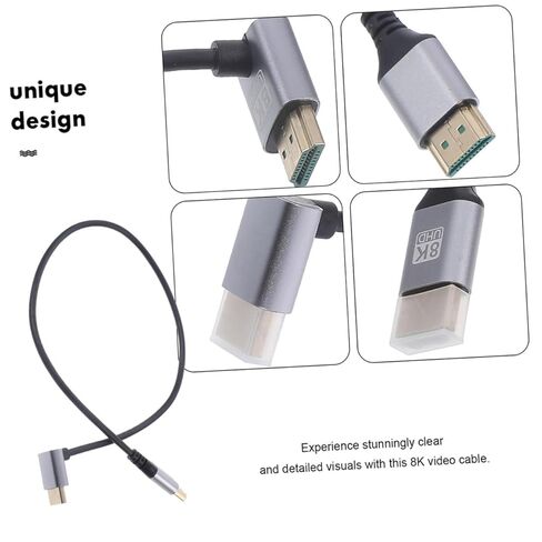 jojofuny 8k High-Definition Video Cable Male to Male Upward Angle 1m, Monitor and Laptop Connector, Tv Accessory for High-Resolution Display Devices in Saudi Arabia