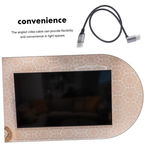 jojofuny 8k High-Definition Video Cable Male to Male Upward Angle 1m, Monitor and Laptop Connector, Tv Accessory for High-Resolution Display Devices in Saudi Arabia