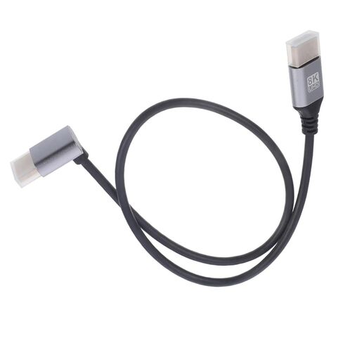 VANZACK 8k Male to Male Video Cable 1 Meter Upward Angle High-Definition Connector for Pc, Monitor, and Tv Connection with Flexible Bend Design in Saudi Arabia