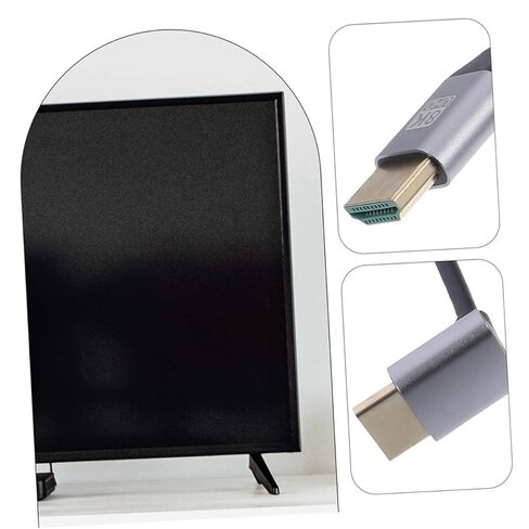 VANZACK 8k Male to Male Video Cable 1 Meter Upward Angle High-Definition Connector for Pc, Monitor, and Tv Connection with Flexible Bend Design in Saudi Arabia