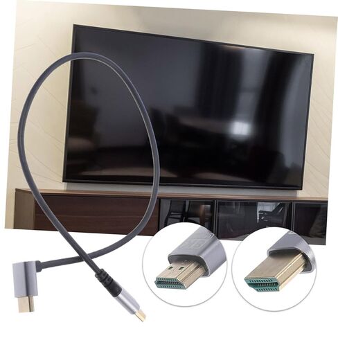 8k Male to Male High-Definition Video Cable Upward Elbow 1 Meter for Computer, Tv, and Projector Connector Compatible with Laptop and Set-top Box in Saudi Arabia