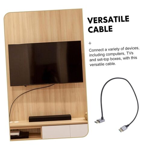 8k Male to Male High-Definition Video Cable Upward Elbow 1 Meter for Computer, Tv, and Projector Connector Compatible with Laptop and Set-top Box in Saudi Arabia
