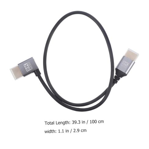 ARTIBETTER 8k Male to Male High-Speed Video Cable 1m with Left Bent Connector, PC and Tv Accessory for Computer and Laptop, Video Wire for Monitor and Set-top Box in Saudi Arabia