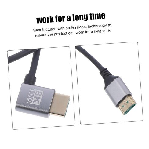 ARTIBETTER 8k Male to Male High-Speed Video Cable 1m with Left Bent Connector, PC and Tv Accessory for Computer and Laptop, Video Wire for Monitor and Set-top Box in Saudi Arabia