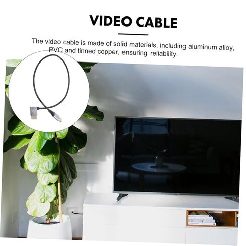 ARTIBETTER 8k Male to Male High-Speed Video Cable 1m with Left Bent Connector, PC and Tv Accessory for Computer and Laptop, Video Wire for Monitor and Set-top Box in Saudi Arabia