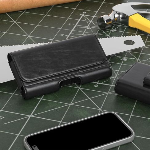 Magnetic Closure Holster for S26 Ultra, S25 Ultra, S24 Ultra 5G, S24 Ultra, S23 Ultra, S22 Ultra, S21 Ultra, S20 Ultra - Leather Belt Case with Metal Clip, Premium Pouch (Fits Slim/Regular Case) in Saudi Arabia