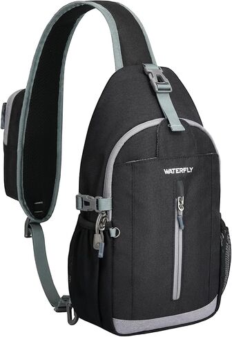 حقيبة ظهر كروس من WATERFLY: 8L RFID مضادة للسرقة، حقيبة كتف كروس للسفر، حقيبة جانبية للرجال والنساء in Saudi Arabia