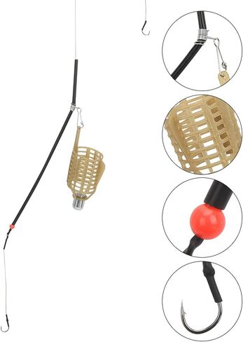 Lightweight 4Pcs Fishing Lure Cage Bait Trap Basket Feeder for Carp Fishing Tackle Accessories 30g in Saudi Arabia