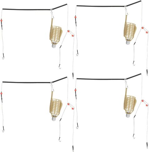 Lightweight 4Pcs Fishing Lure Cage Bait Trap Basket Feeder for Carp Fishing Tackle Accessories 30g in Saudi Arabia