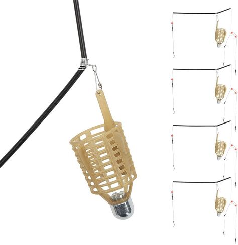 Lightweight 4Pcs Fishing Lure Cage Bait Trap Basket Feeder for Carp Fishing Tackle Accessories 30g in Saudi Arabia