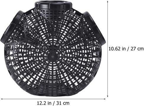 VICASKY EEL Basket Shrimp Trap Crawfish Trap Black Plastic Fishing Bait Cage Portable Fish Catcher for Freshwater Fishing and Crustacean Trapping in Saudi Arabia