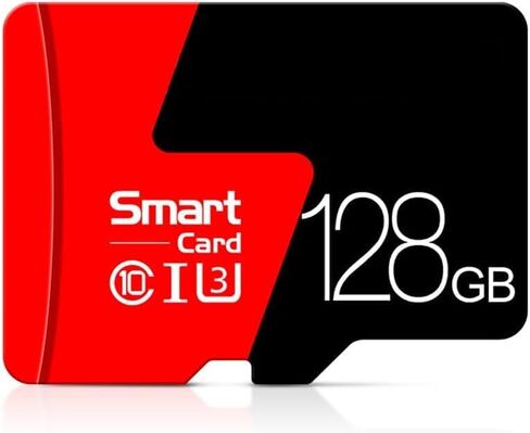 128GB MicroSD Memory Card with Adapter, A1, C10, U1, 150MB/s Read for Dashcams Security Cameras Tablets Phones, Full HD Video, Black in Saudi Arabia