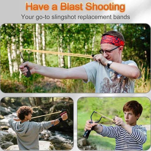 2PCS Elastic Rubber Tubular Slingshot Replacement Band Heavy Duty Tension Suitable for Outdoor Hunting and Shooting Practice in Saudi Arabia