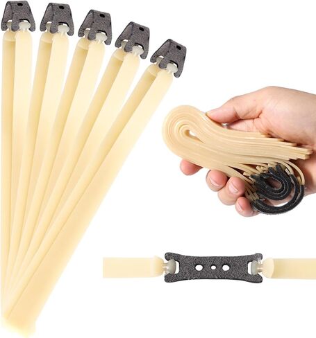 Gosknor 5pcs Flat Catapult Bands, 2mm Thickened High Elasticity Replacement Rubber Bands Heavy Duty Wrist Rocket Bungee Hunting Parts for Outdoor Activities in Saudi Arabia