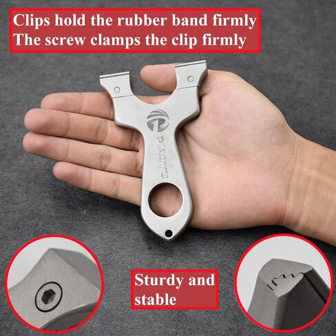 Piaoyu Slingshot, Stainless Steel Shooting Hunting Slingshot, Flat Rubber Band Adult Outdoor Catapult in Saudi Arabia