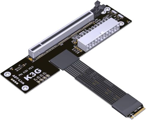 JMT ADT-K43SG-BK PCIe 5.0 X16 to M.2 NVMe Graphics Card Adapter Compatible with RTX50 RX90 Series Docking Station (K43SG-BK-30cm) in Saudi Arabia