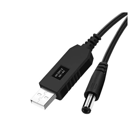 موصل كابل W/i/Fi إلى Powerbank تيار مستمر 5 فولت 12 فولت USB محول تعزيز الطاقة سلك تصاعدي لمروحة مودم (كابل 9 فولت) in Kuwait