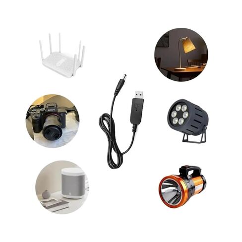موصل كابل W/i/Fi إلى Powerbank تيار مستمر 5 فولت 12 فولت USB محول تعزيز الطاقة سلك تصاعدي لمروحة مودم (كابل 9 فولت) in Kuwait