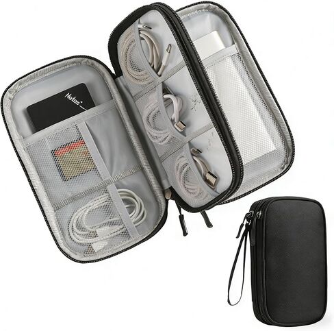 Travel Storage Box - Hard EVA Protective Cover for Mobile Power Bank, Charger, Cable, Phone and Accessories - Portable Storage Bag for Airplane, Business Travel, Home Furnishings in Saudi Arabia