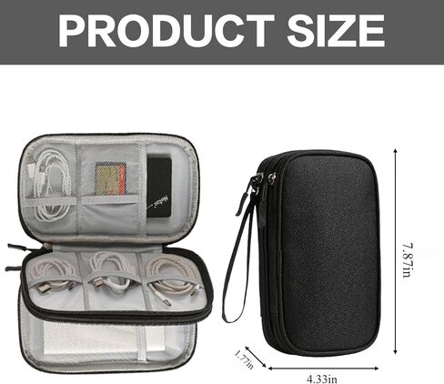 Travel Storage Box - Hard EVA Protective Cover for Mobile Power Bank, Charger, Cable, Phone and Accessories - Portable Storage Bag for Airplane, Business Travel, Home Furnishings in Saudi Arabia