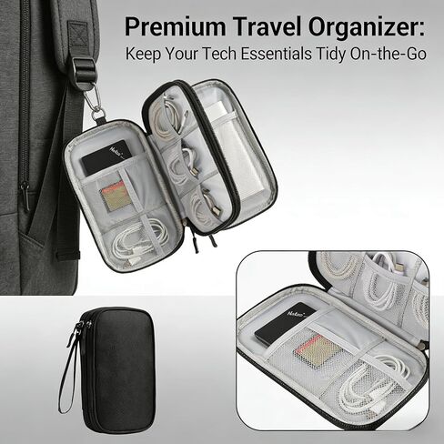Travel Storage Box - Hard EVA Protective Cover for Mobile Power Bank, Charger, Cable, Phone and Accessories - Portable Storage Bag for Airplane, Business Travel, Home Furnishings in Saudi Arabia