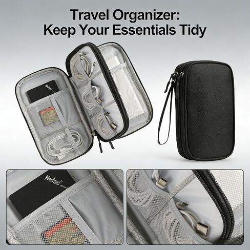 Travel Storage Box - Hard EVA Protective Cover for Mobile Power Bank, Charger, Cable, Phone and Accessories - Portable Storage Bag for Airplane, Business Travel, Home Furnishings in Saudi Arabia