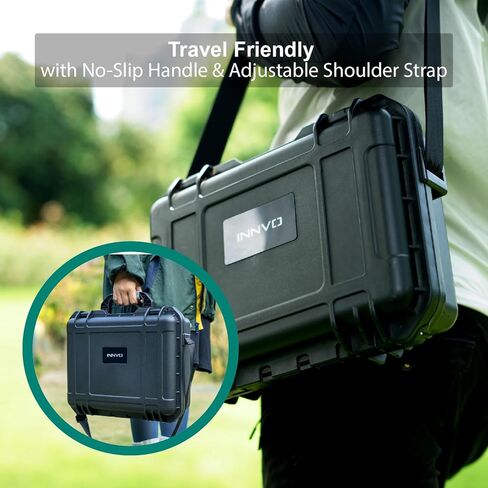 INNVO Waterproof Carrying Case for Starlink Mini, IP67 Shockproof Hard Shell Case with Custom Foam, Protective Travel Box for RV Camping Off-Grid Remote Work (Black) in Saudi Arabia