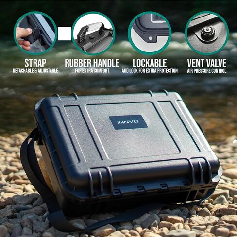 INNVO Waterproof Carrying Case for Starlink Mini, IP67 Shockproof Hard Shell Case with Custom Foam, Protective Travel Box for RV Camping Off-Grid Remote Work (Black) in Saudi Arabia
