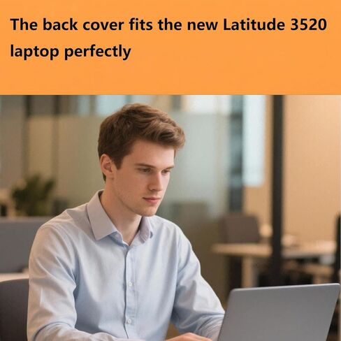 017XCF 17XCF غطاء خلفي LCD بديل مع إطار ومفصلات لجهاز Dell Latitude 15 3520، الكمبيوتر المحمول E3520، غطاء علوي أسود in Kuwait