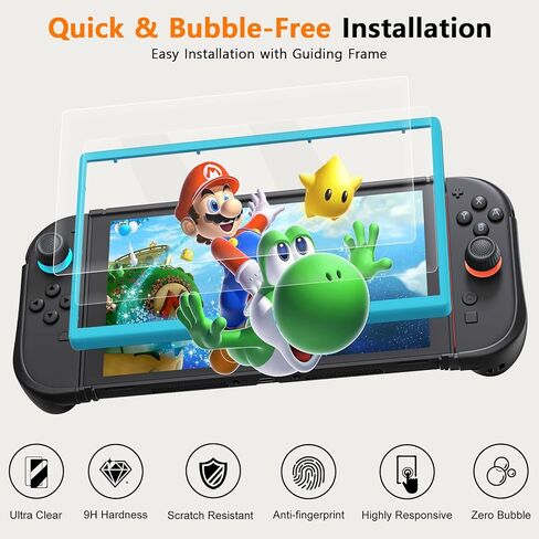 حزمة ملحقات وحدات التحكم الاحترافية لجهاز Nintendo Switch 2 17 في 1: حقيبة حمل، حافظة واقية قابلة للإرساء، مقابض Joy-con، عجلات القيادة، واقيات الشاشة، حافظة بطاقات الألعاب، مقابض الإبهام لجهاز Switch 2 in Kuwait