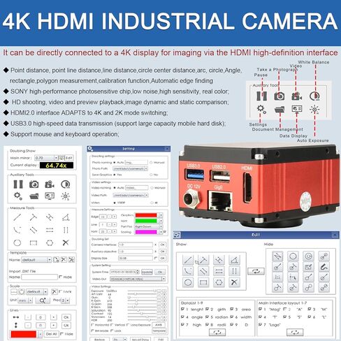 155X-3870X Research Grade Electron Biological Microscope with 8.3 Megapixel 4K Camera in Saudi Arabia