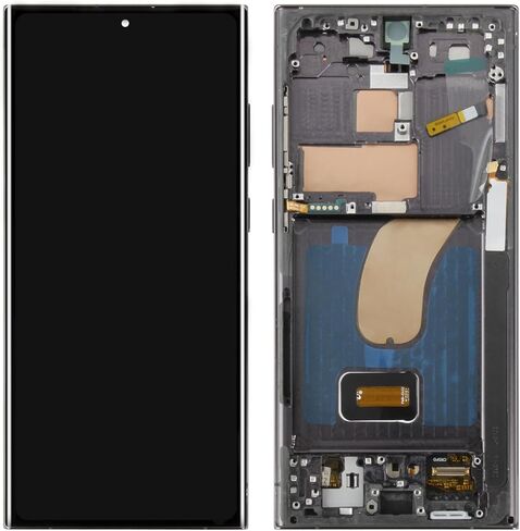 شاشة OLED بديلة لهاتف Samsung Galaxy S23 Ultra SM-S918B SM-S918U SM-S918U1 SM-S918W، SM-S918N، SM-S9180، SM-S918E 6.8 بوصة مجموعة رقمية تعمل باللمس مع أدوات (أسود مع إطار) in Saudi Arabia
