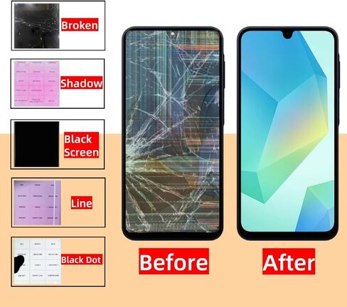 شاشة TFT Galaxy A17 5G بديلة لشاشة Samsung Galaxy A17 5G LCD شاشة Pantalla التي تعمل باللمس محول رقمي A17 4G مع مجموعة أدوات الإطار SM-A176B/DS بدون بصمة إصبع in Saudi Arabia