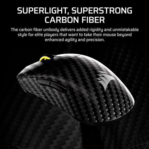 Corsair Sabre v2 PRO Wireless CF FPS Gaming Mouse – 33,000 DPI Marksman S Sensor, 8,000Hz Hyper-Polling, Carbon Fiber Unibody, Lightweight, Up to 120hr Battery – Black in Saudi Arabia
