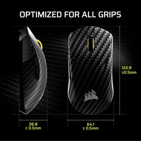 Corsair Sabre v2 PRO Wireless CF FPS Gaming Mouse – 33,000 DPI Marksman S Sensor, 8,000Hz Hyper-Polling, Carbon Fiber Unibody, Lightweight, Up to 120hr Battery – Black in Saudi Arabia