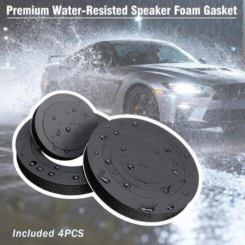 3-in-1 Speaker Foam Ring Adapter,4 5 6 6.5 6.75 Inch Car Door Speaker Foam Spacers,Aftermarket Speaker Baffles Sound Enhancer,4PCS Self Adhesive High Rebound Foam Spacer Rattles Blocker Kit in Saudi Arabia