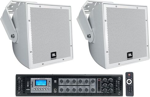 Rockville (1) RCS650-6 650 Watt 6 Zone 70v Commercial/Restaurant Amplifier/Bluetooth+(2) AWC82 Speakers in Saudi Arabia
