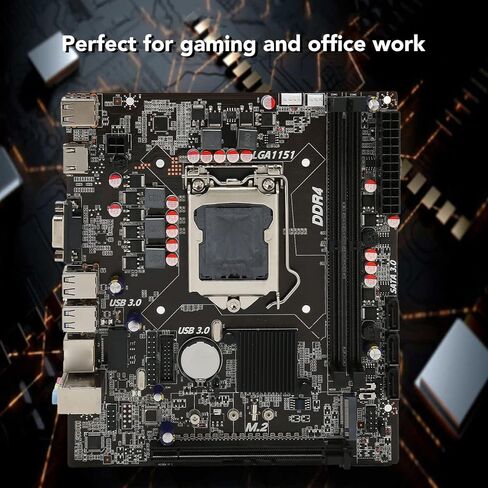Ciciglow H110 Micro ATX Motherboard, DDR4 SO DIMM, PCIe 3.0, SATA3.0, M.2 HDMI VGA USB3.0/2.0, Supports i5 6500 i7 6700 CPU in Saudi Arabia