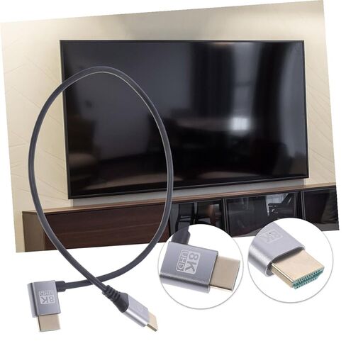 DOITOOL 8k Male to Male Video Cord 1m High-Speed Digital Video Cable with Left-Angle Connector for Monitor and Computer Accessories in Saudi Arabia