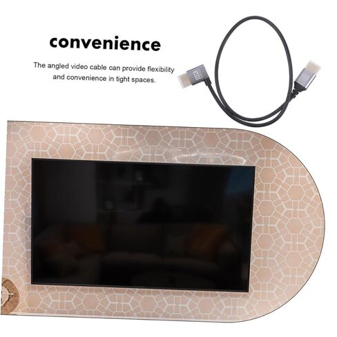 DOITOOL 8k Male to Male Video Cord 1m High-Speed Digital Video Cable with Left-Angle Connector for Monitor and Computer Accessories in Saudi Arabia