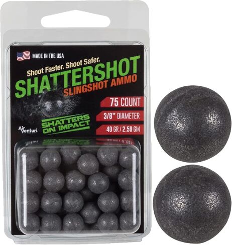 ذخيرة Air Venturi Dust Devil ShatterShot Slingshot للبالغين، 75 قطعة in Kuwait