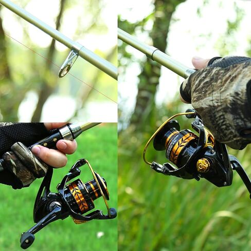 Telescopic Fishing Rod and Reel Combo – Collapsible 5.9ft Fishing Pole with Spinning Reel & Carry Bag, Travel Fishing Starter Kit for Beginners & Gifts in Saudi Arabia
