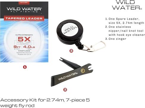 Wild Water Fly Fishing 5wt 9ft 7-piece Standard Fly Fishing Kit in Saudi Arabia