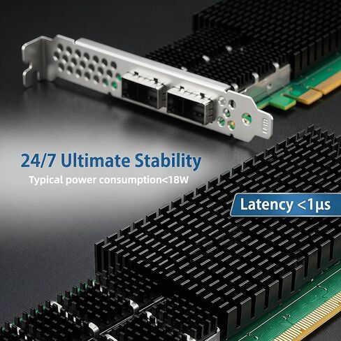 بطاقة Vogzone 100GbE SmartNIC لـ Mellanox MCX623106AN-CDAT، PCIe 4.0 x16 100Gb Ethernet NIC مع شريحة Mellanox ConnectX‑6 Dx EN، بطاقة الشبكة المزدوجة QSFP56 تدعم RDMA in Kuwait