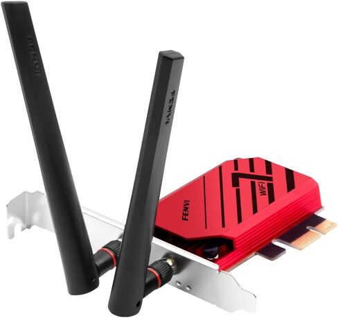 بطاقة FENVI FV-BE5400Pro Wi-Fi 7 PCIe، محول لاسلكي ثلاثي الموجات بسرعة 5.4 جيجابت في الثانية مع بلوتوث 5.4، MLO | OFDMA | MU-MIMO، بطاقة شبكة WiFi7 MT7925 لألعاب الكمبيوتر المكتبي بدقة 4K، تدعم AMD/Intel in Saudi Arabia