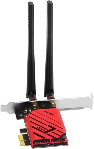 بطاقة FENVI FV-BE5400Pro Wi-Fi 7 PCIe، محول لاسلكي ثلاثي الموجات بسرعة 5.4 جيجابت في الثانية مع بلوتوث 5.4، MLO | OFDMA | MU-MIMO، بطاقة شبكة WiFi7 MT7925 لألعاب الكمبيوتر المكتبي بدقة 4K، تدعم AMD/Intel in Saudi Arabia