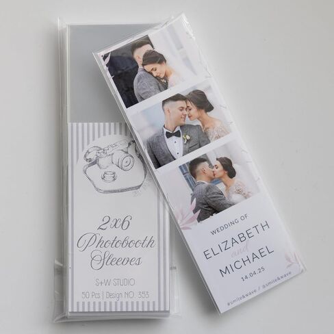 2x6 Picture Sleeves, Photobooth Picture Protector Bags, for Photo Strips, Bookmarks, Tickets and Other Memorabilia (50, SELF-Seal Clear, 2X6) in Saudi Arabia