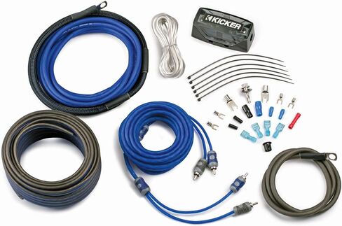Kicker 46CK4 K-Series Complete 4-AWG Amplifier Connection Kit 2-Channel RCA Interconnects w/ 46KISL K-Series Interconnect, Speaker Wire to RCA Adapter in Saudi Arabia