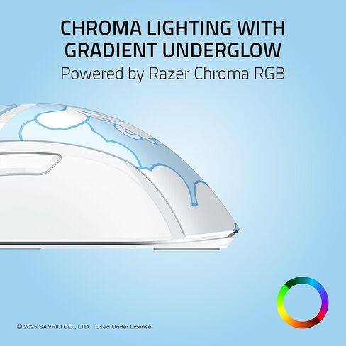 ماوس الألعاب السلكي Razer Cobra: خفيف الوزن 58 جم - مفاتيح بصرية من الجيل الثالث - إضاءة Chroma RGB Underglow - مستشعر بصري 8500 نقطة في البوصة - أقدام ماوس PTFE بنسبة 100% - كابل Speedflex - إصدار Cinnamoroll in Saudi Arabia